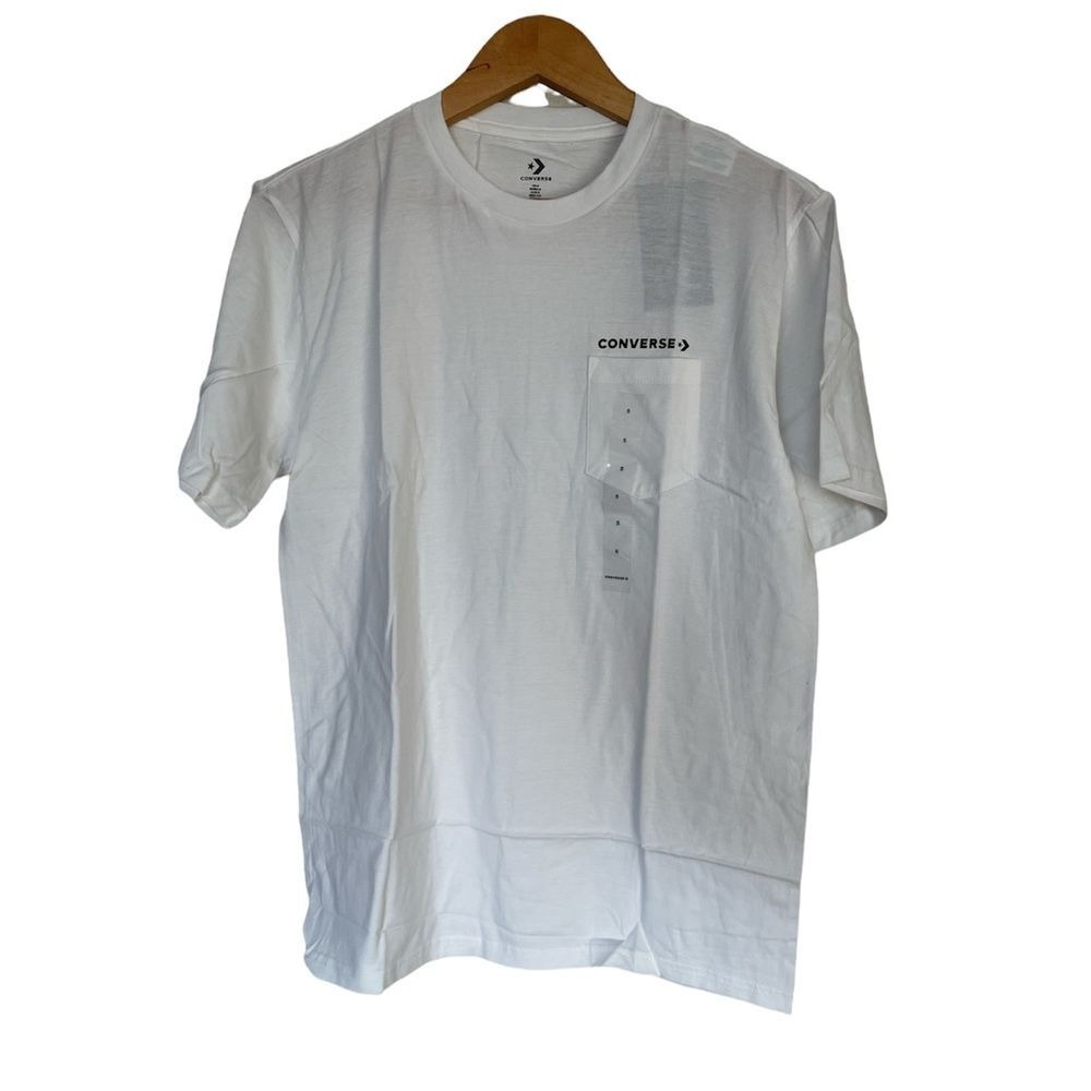 Converse White One Pocket T-shirt Short Sleeve Small NWT